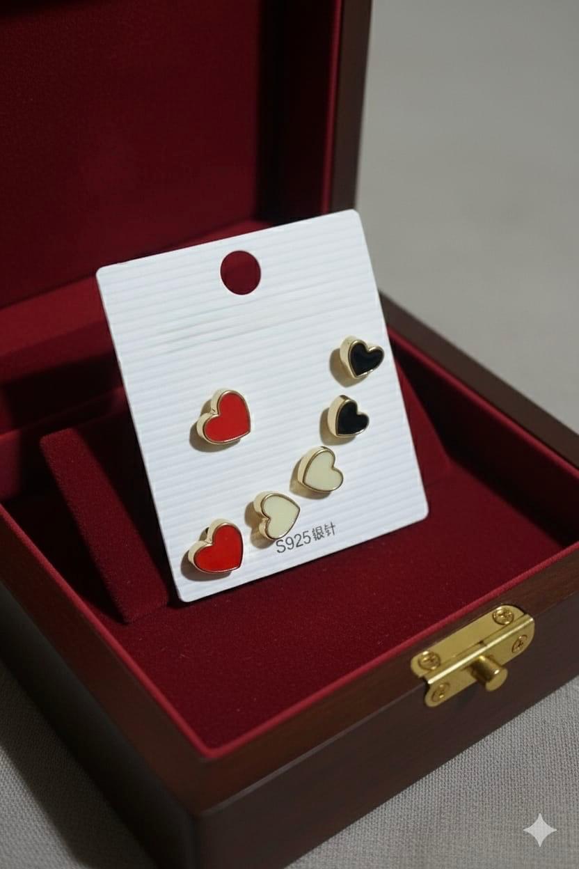 925 STUDS 3 PCS (LOVE STYLE)