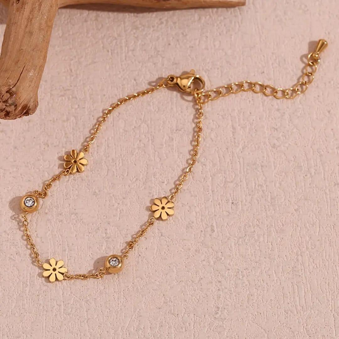 FLOWER BRACELET STAINLESS STEEL