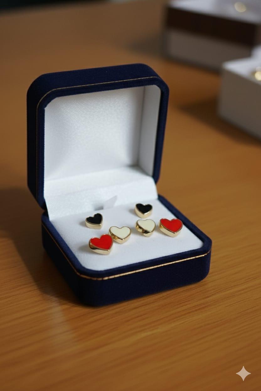 925 STUDS 3 PCS (LOVE STYLE)