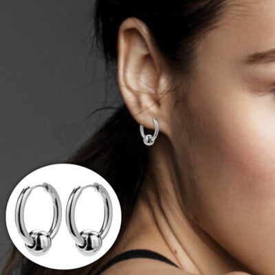 EARRINGS HOOPS SILVER